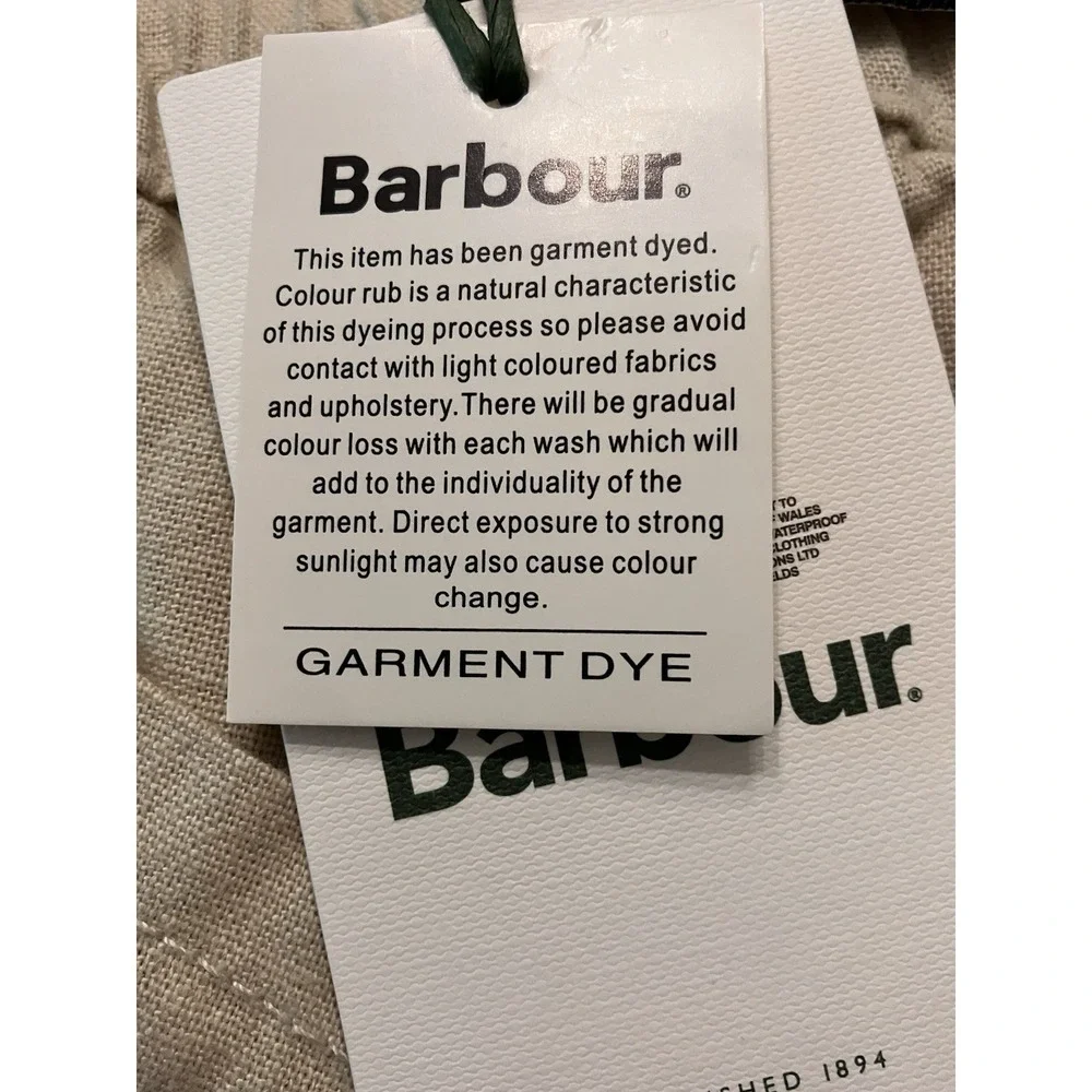 Barbour Shorts NWT Men's Linen Cotton Mix Light Stone Sz38 $110